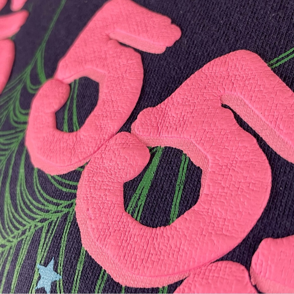 Young Thug Spider Hoodie Medium Worldwide Angel Number 555 Navy Pink R1 - Picture 9 of 11